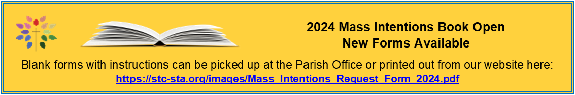 Mass Intentions Book Open 2024
